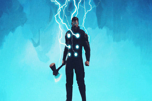 Thor Lighting Minimalist Marvel Comic Book Poster Print Wall Art