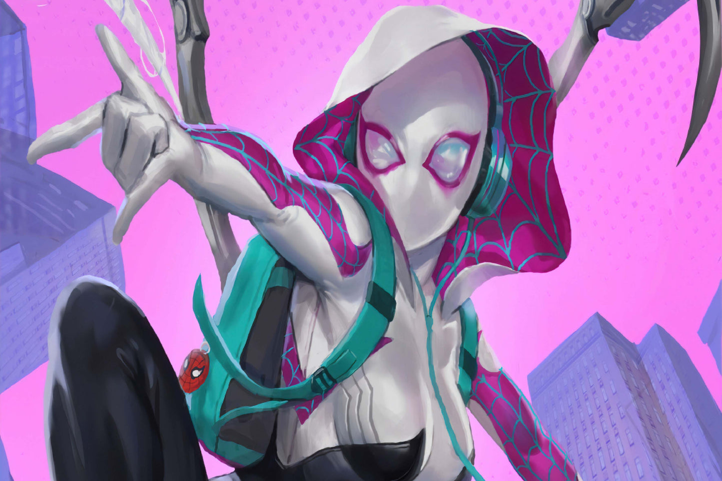 Spider Gwen Superhero Marvel Comic Book Poster Print Wall Art