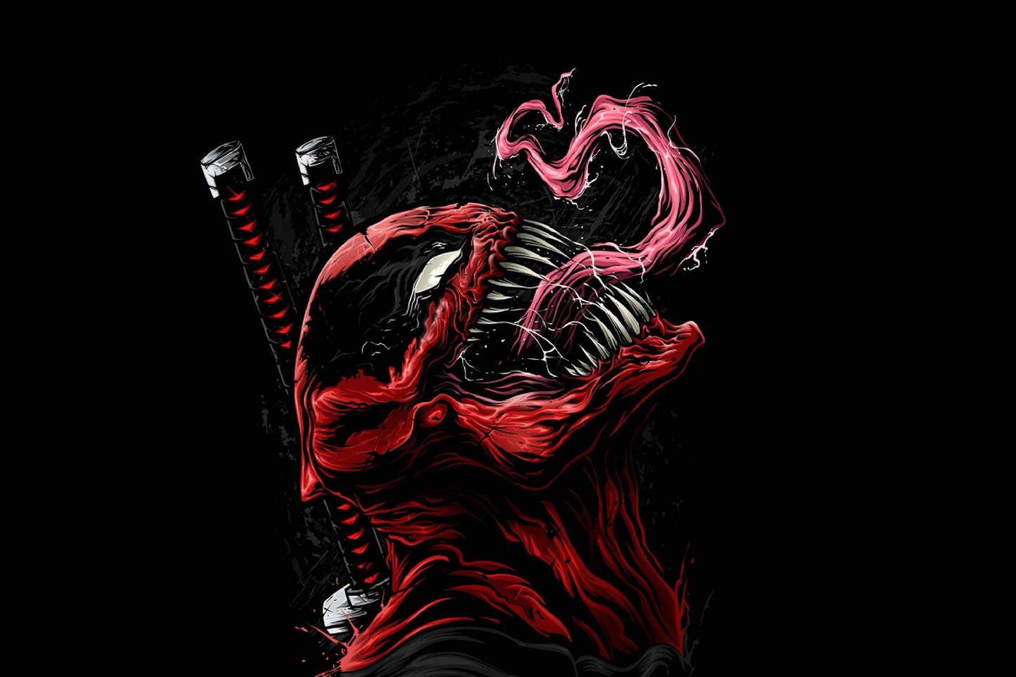 Deadpool Symbiote Marvel Comic Book Poster Print Wall Art