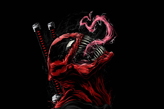 Deadpool Symbiote Marvel Comic Book Poster Print Wall Art