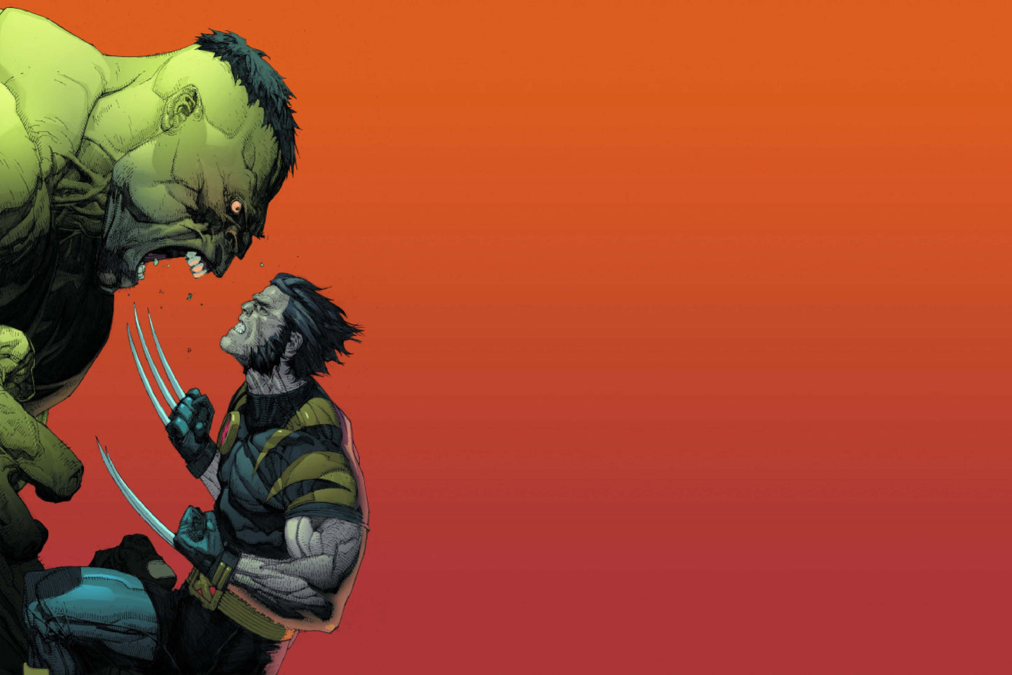 Wolverine Vs. Hulk Marvel Superhero Comic Book Poster Print Wall Art