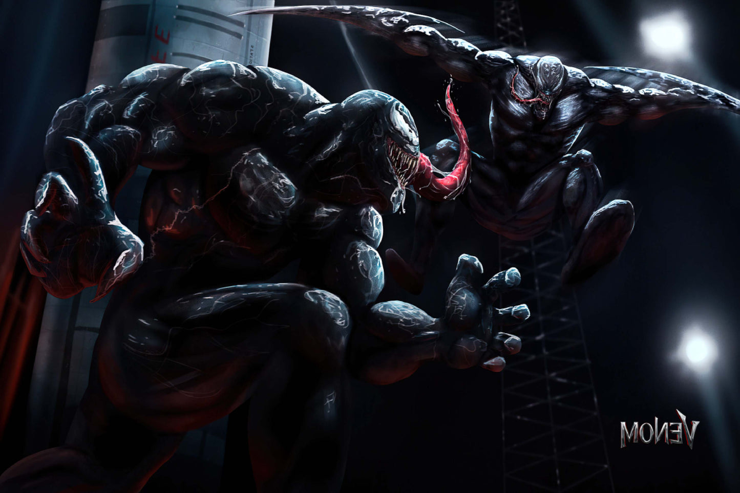Venom Vs Riot Marvel Comic Book Poster Print Wall Art