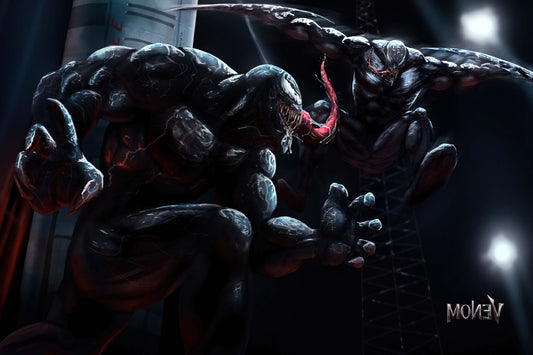 Venom Vs Riot Marvel Comic Book Poster Print Wall Art