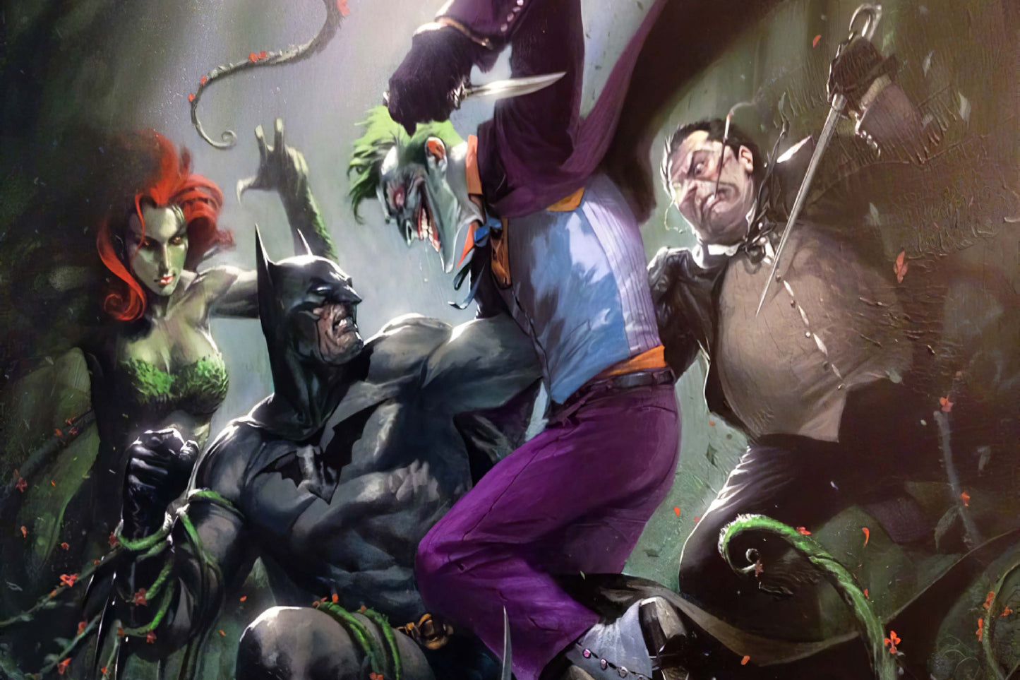 Joker Vs Dc Supervillain Joker Penguin Poison Ivy Comic Book Poster Print Art