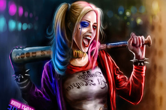Harley Quinn Wink Baseball Bat Dc Suicide Squad Comic Book Poster Print Wall Art