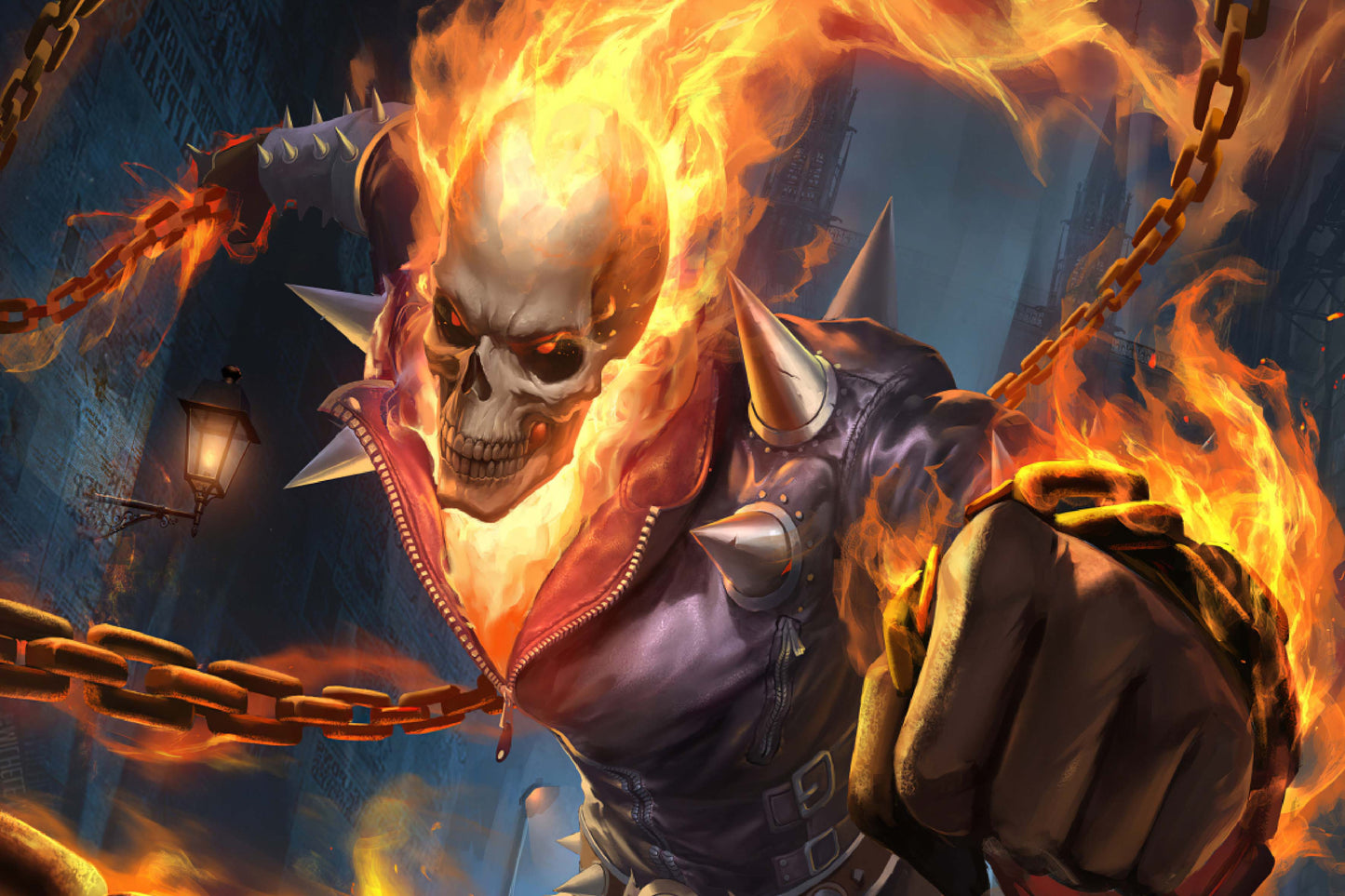 Ghost Rider Chains Marvel Comics Comic Book Poster Print Wall Art