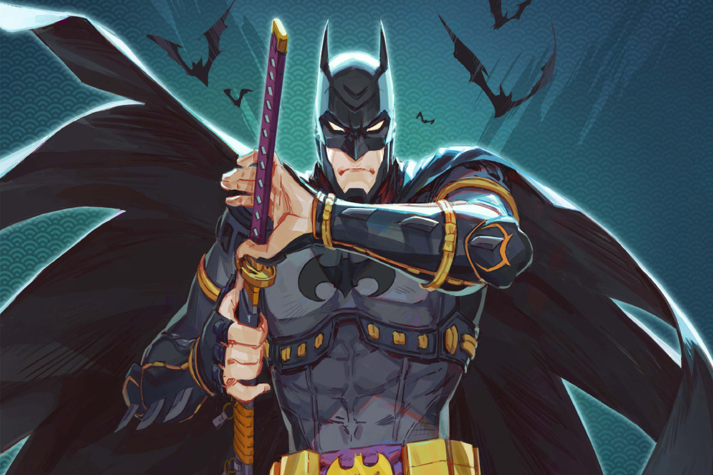 Batman Ninja Katana Dc Superhero Comic Book Poster Print Wall Art