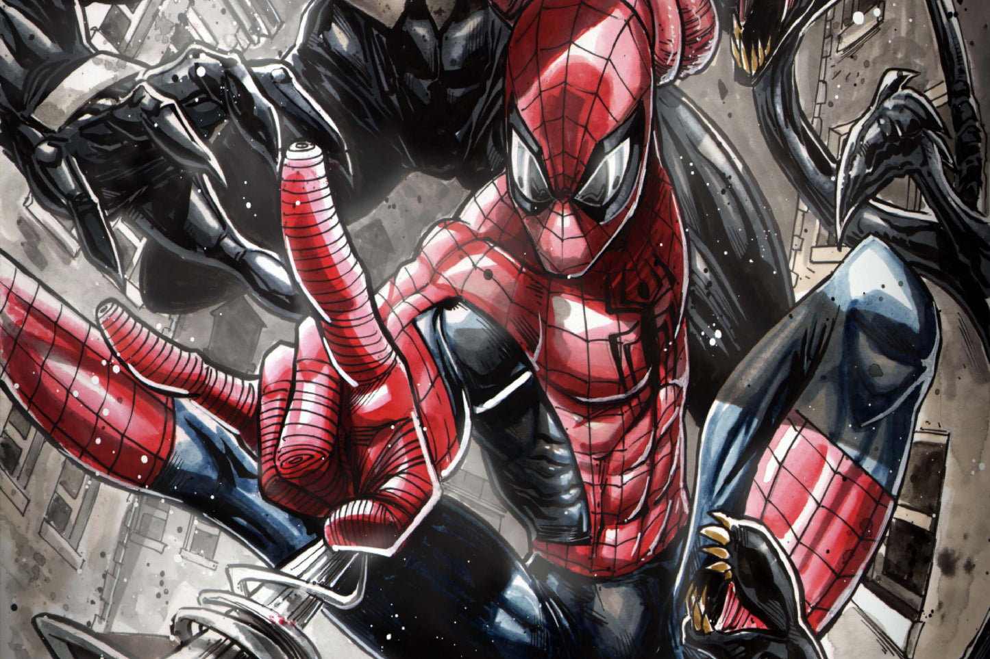 Spider Man Web Shoot Marvel Comics Comic Book Poster Print Wall Art
