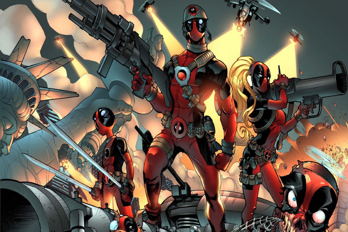 Deadpool Corps Lady Deadpool Kidpool Zombie Deadpool Comic Book Poster Print Art