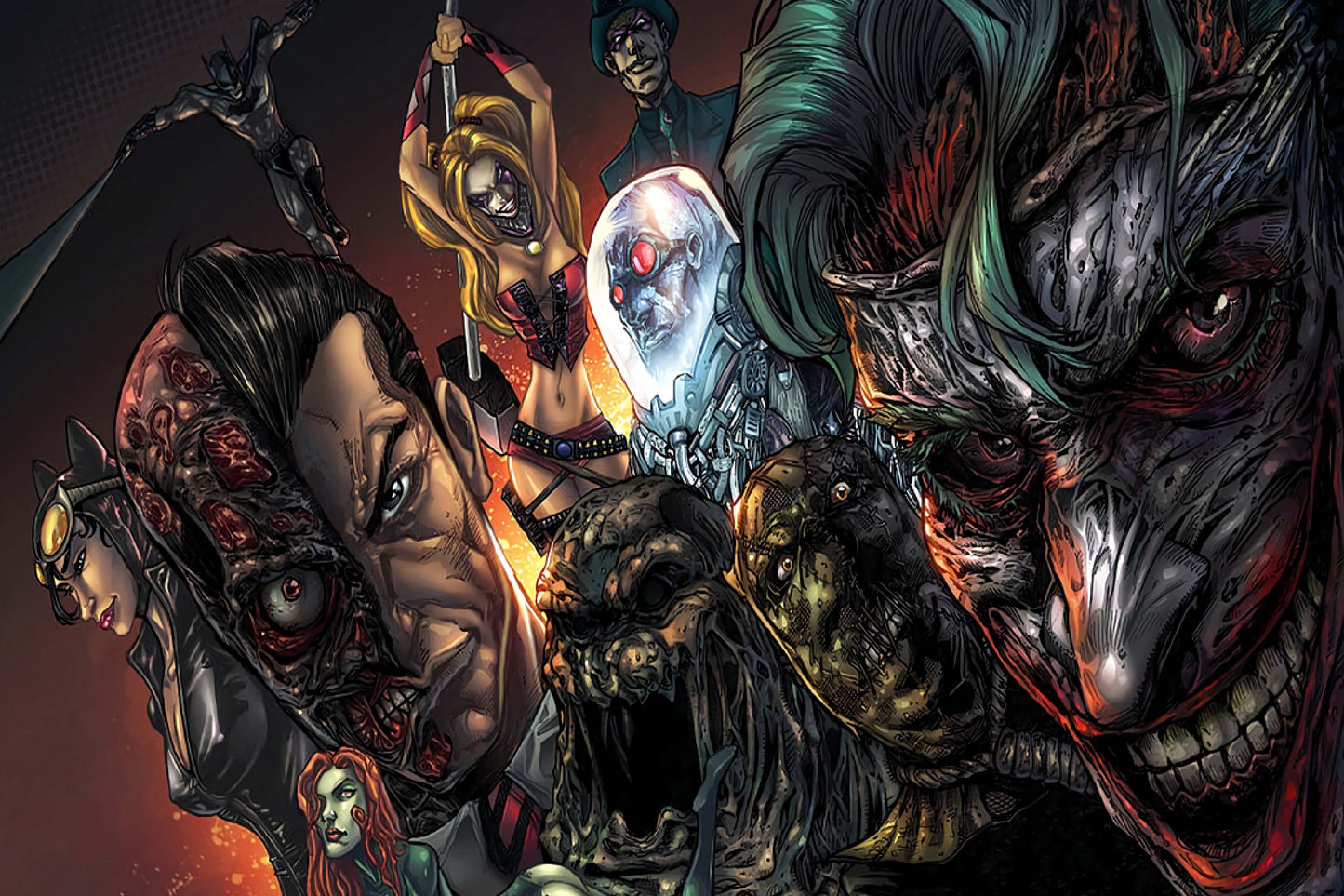 Batman Joker Scarecrow Clayface Two Face Mr Freeze Dc Comic Book Poster Print