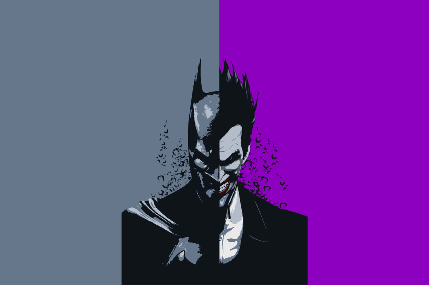 Batman Joker Minimalist Comic Book Poster Print Wall Art