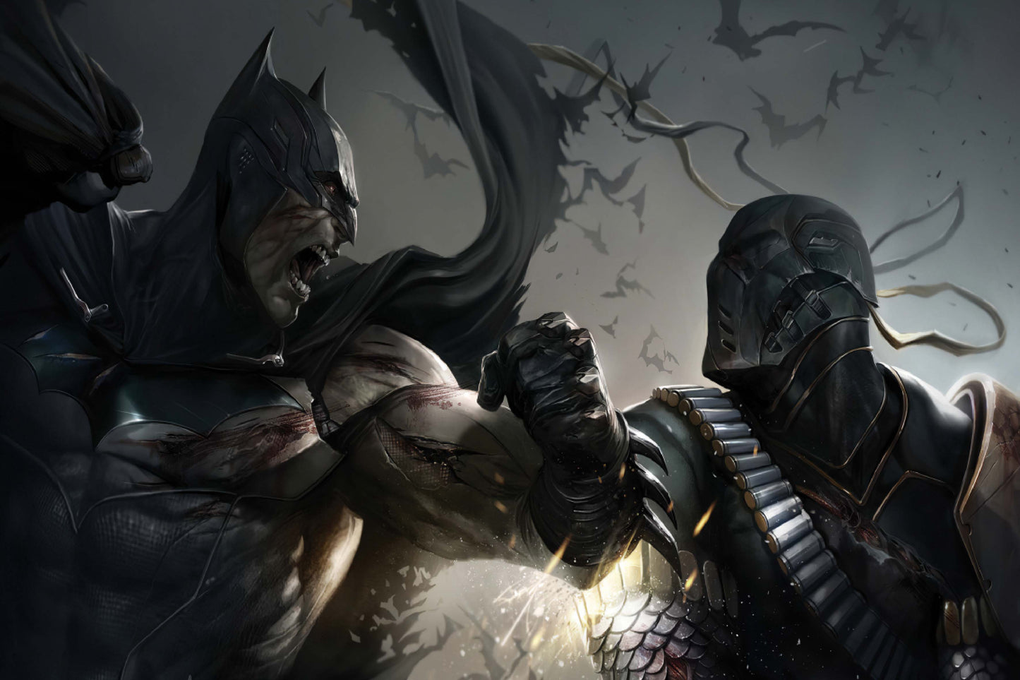 Batman Vs Deathstroke Comic Book Poster Print Wall Art
