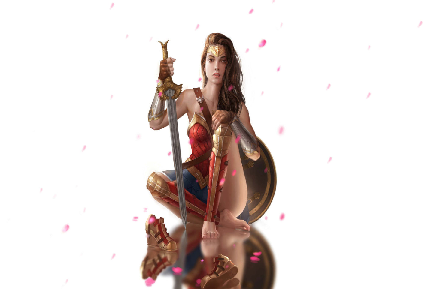 Wonder Woman Sword Comic Book Poster Print Wall Art