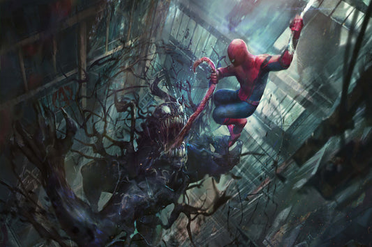 Spider Man Vs Venom Comic Book Poster Print Wall Art