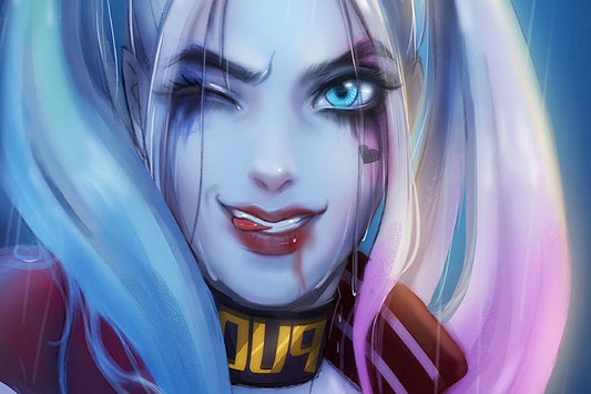 Harley Quinn Wink Dc Comic Book Poster Print Wall Art