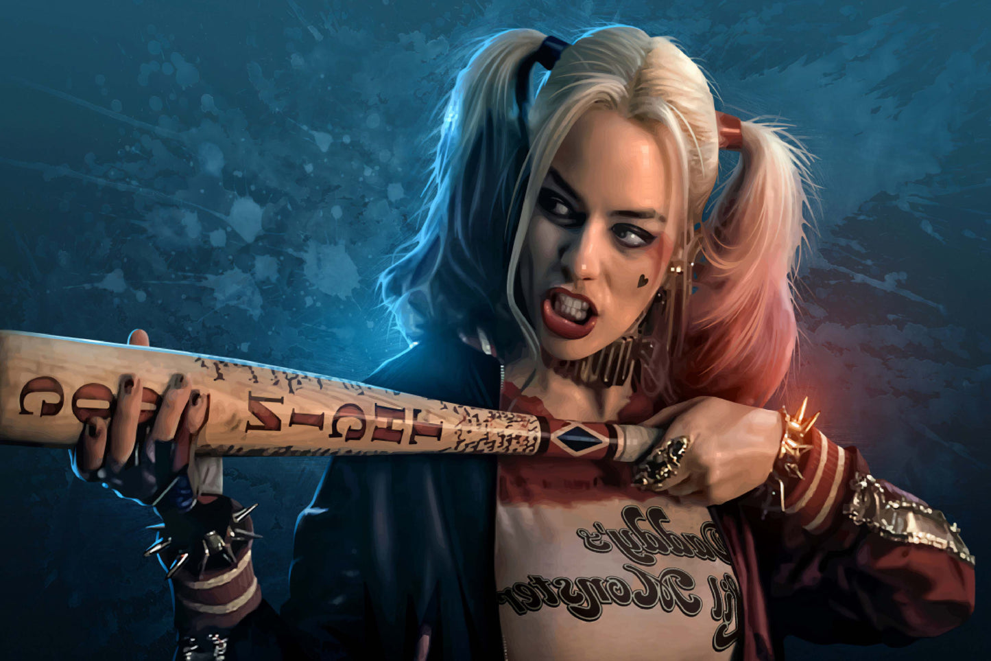 Harley Quinn Baseball Bat Dc Comic Book Poster Print Wall Art