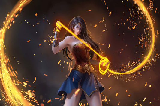 Wonder Woman Lasso Of Truth Comic Book Poster Print Wall Art