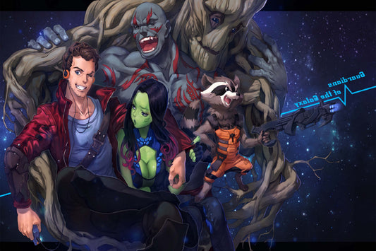 Guardians Of The Galaxy Members Comic Book Poster Print Wall Art