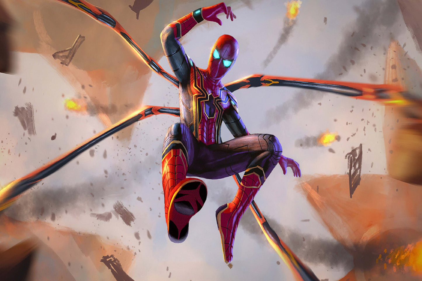 Spider Man Iron Spider Comic Book Poster Print Wall Art