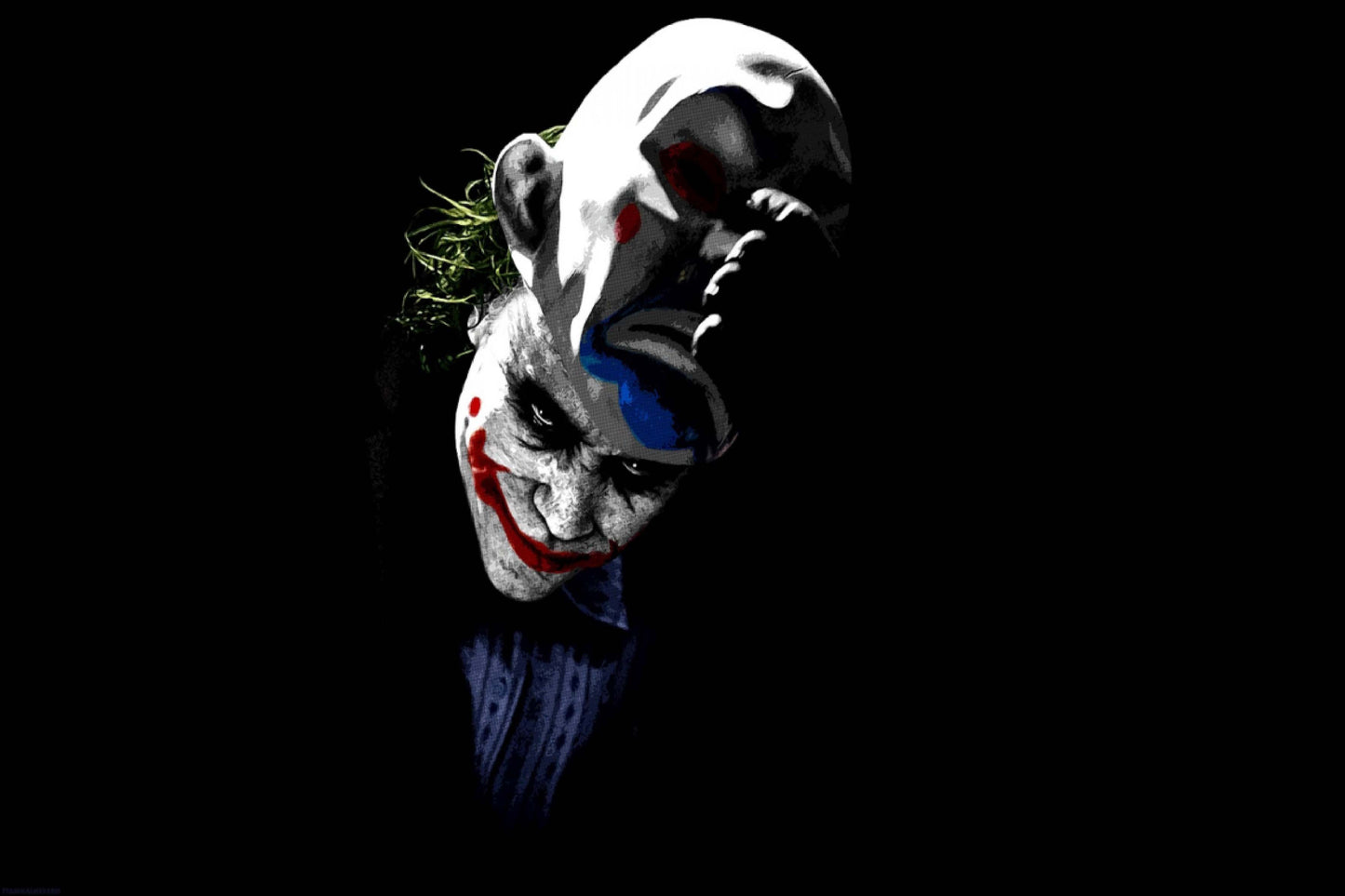 Joker Mask Heath Ledger Comic Book Poster Print Wall Art