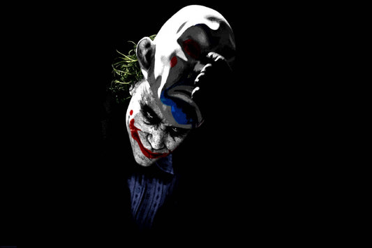 Joker Mask Heath Ledger Comic Book Poster Print Wall Art
