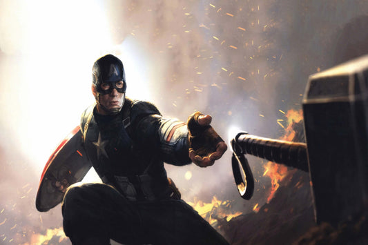 Captain America Hammer Comic Book Poster Print Wall Art