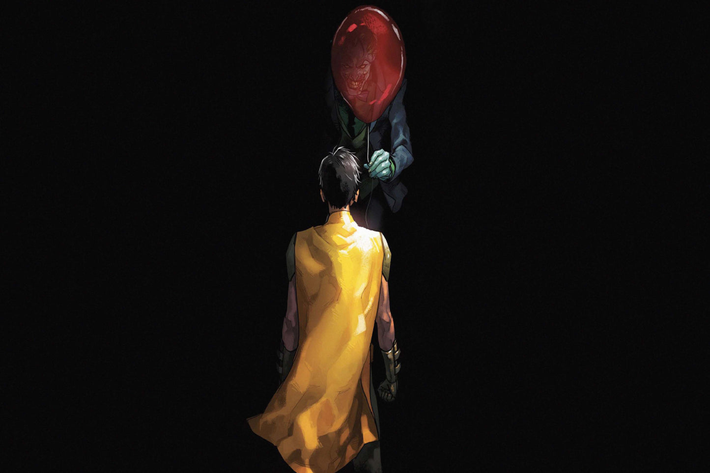 Joker Red Balloon Robin Comic Book Poster Print Wall Art