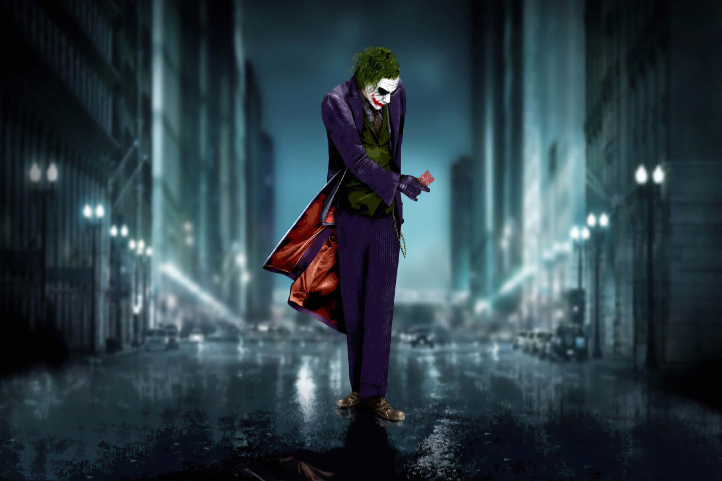 Joker Heath Ledger Comic Book Poster Print Wall Art