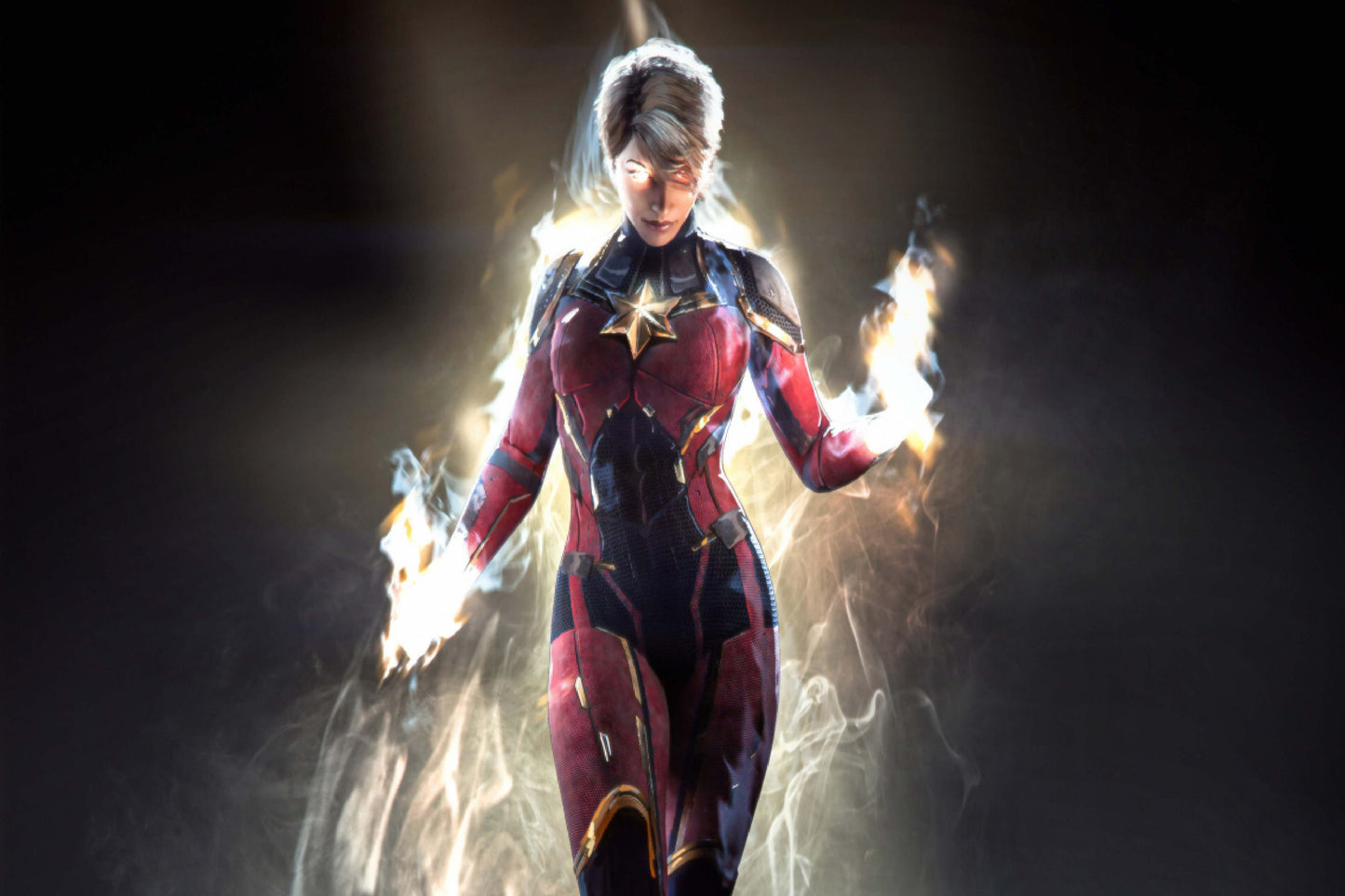Captain Marvel Comic Book Poster Print Wall Art