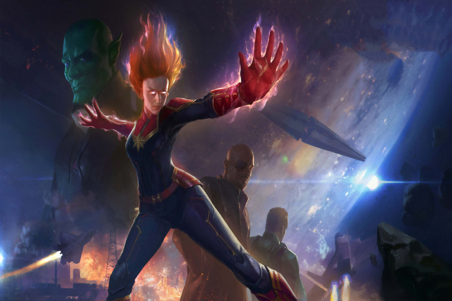 Captain Marvel Comic Book Poster Print Wall Art