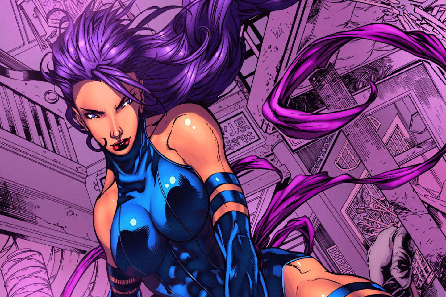 Psylocke Comic Book Poster Print Wall Art