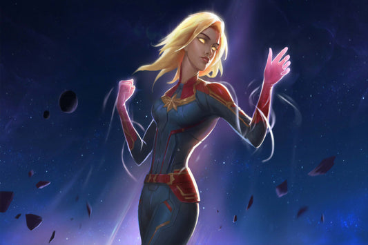 Captain Marvel Comic Book Poster Print Wall Art