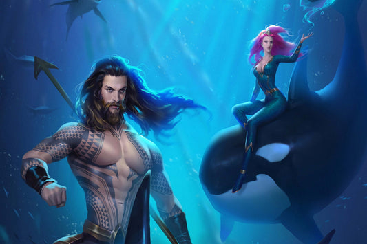 Aquaman Mera Comic Book Poster Print Wall Art