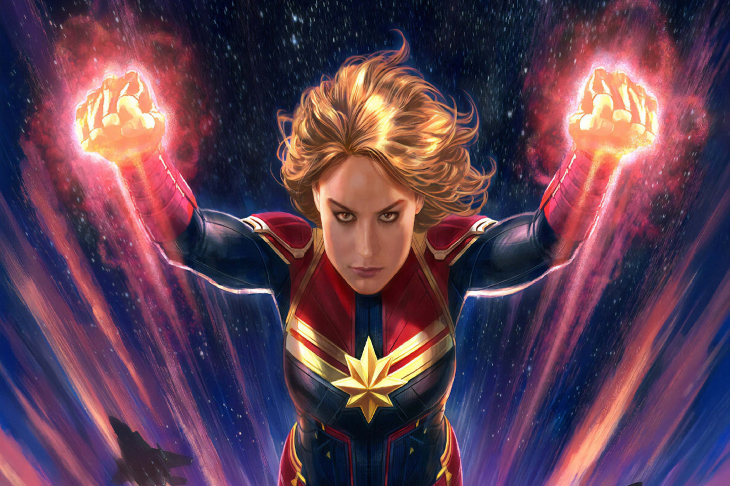 Captain Marvel Comic Book Poster Print Wall Art