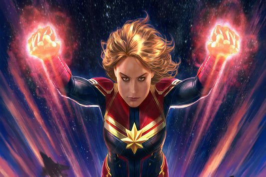 Captain Marvel Comic Book Poster Print Wall Art