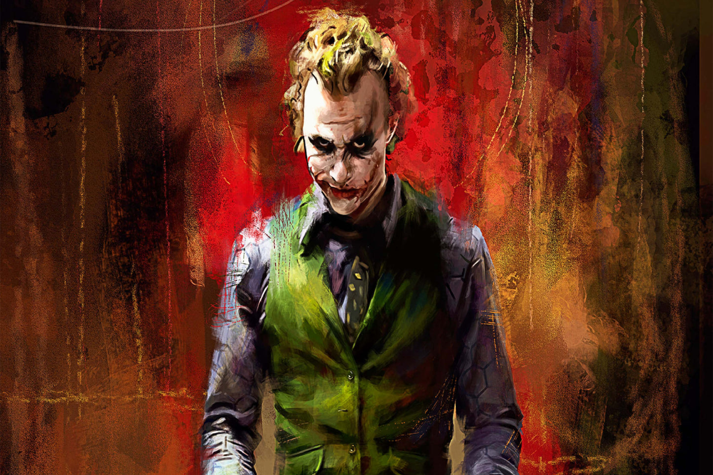 Joker Heath Ledger Comic Book Poster Print Wall Art