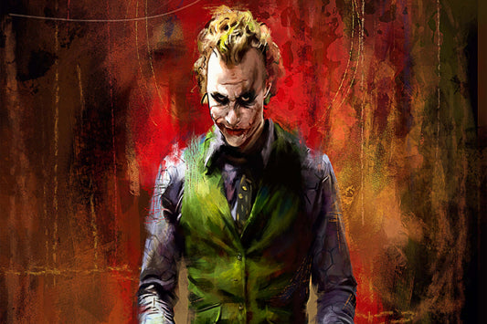 Joker Heath Ledger Comic Book Poster Print Wall Art