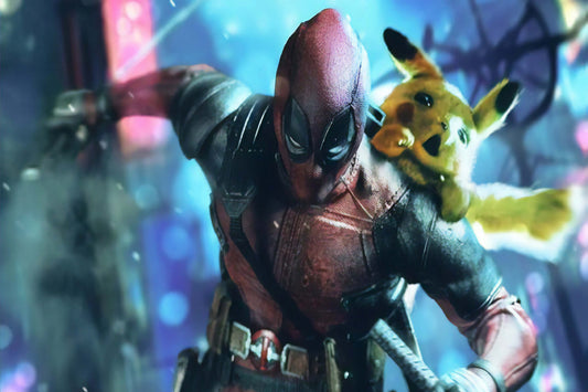 Deadpool Pikachu Comic Book Poster Print Wall Art