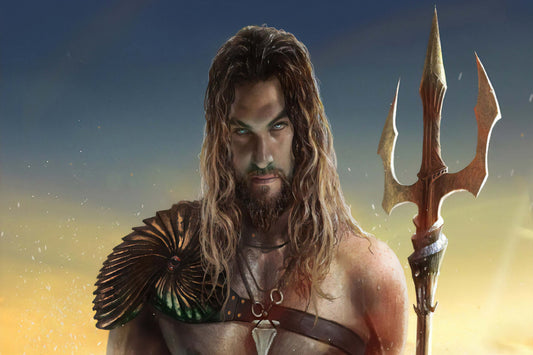 Aquaman Trident Comic Book Poster Print Wall Art