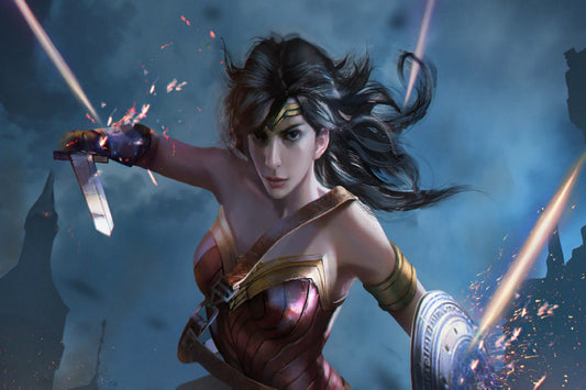 Wonder Woman Comic Book Poster Print Wall Art