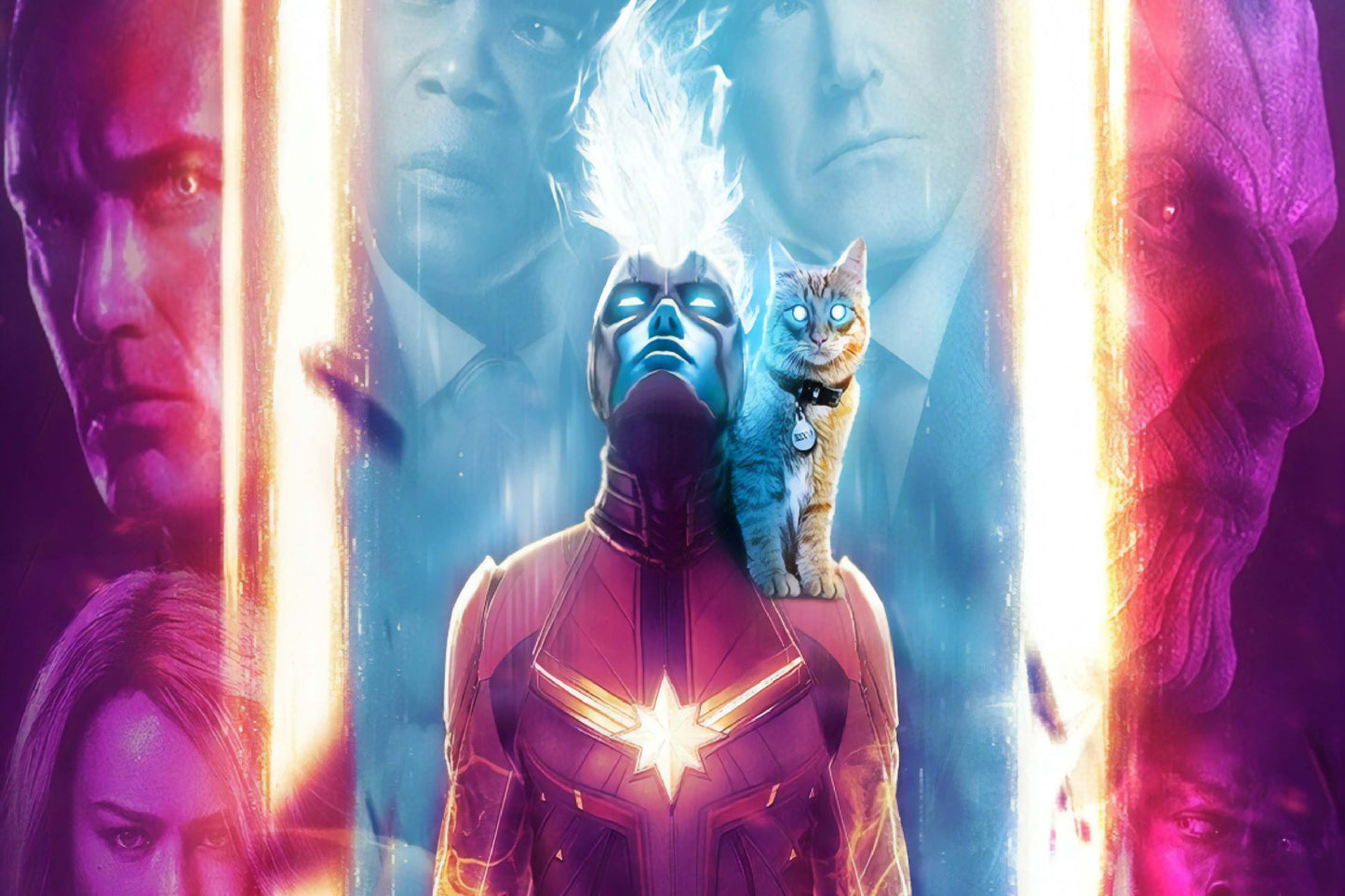 Captain Marvel Goose The Cat Comic Book Poster Print Wall Art