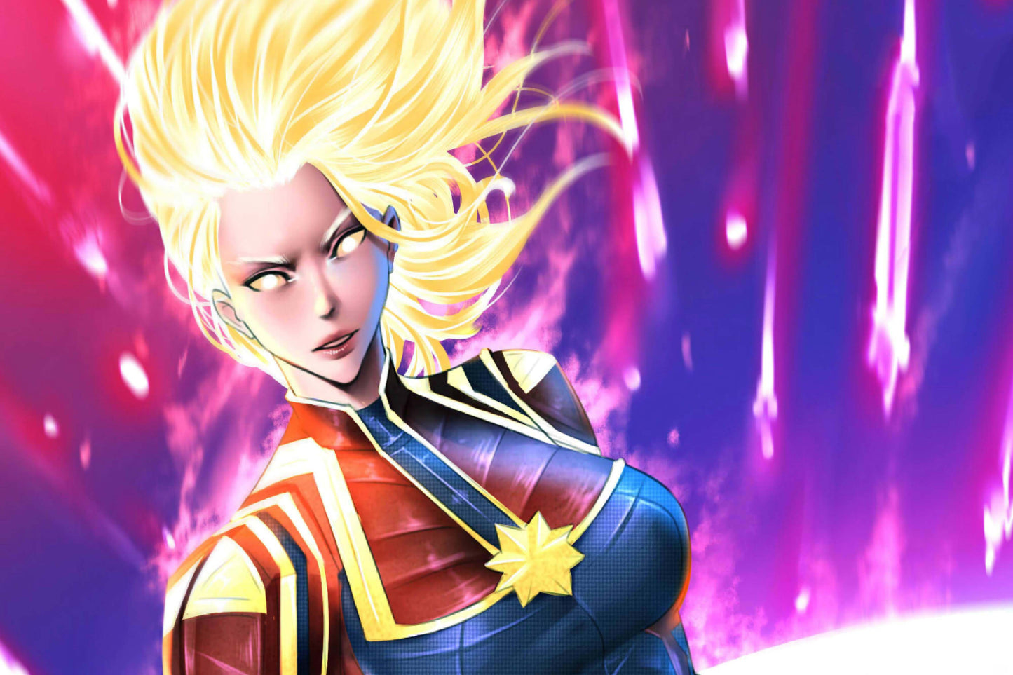 Captain Marvel Comic Book Poster Print Wall Art