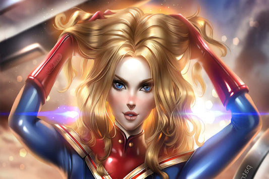 Captain Marvel Comic Book Poster Print Wall Art