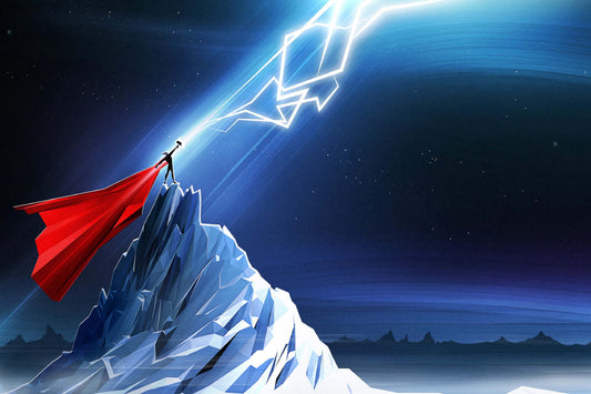 Thor Lightning Minimalist Marvel Comic Book Poster Print Wall Art