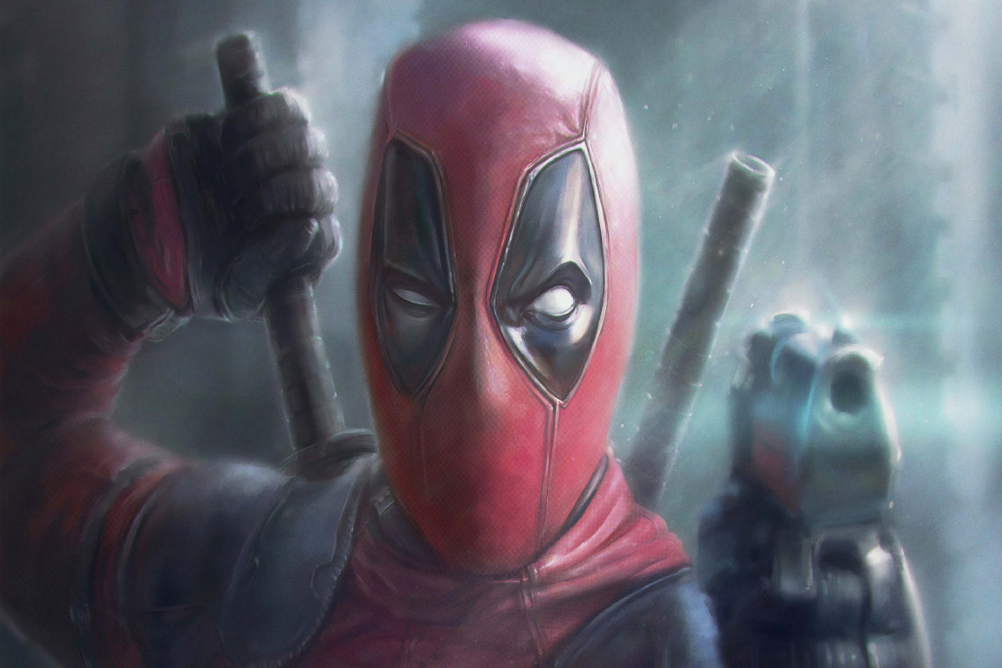 Deadpool Gun Marvel Comic Book Poster Print Wall Art