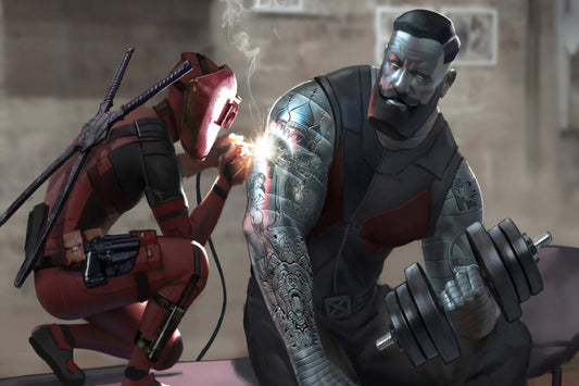 Colossus Deadpool Tattoo Marvel Comic Book Poster Print Wall Art