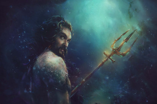 Aquaman Trident Jason Momoa Dc Comic Book Poster Print Wall Art