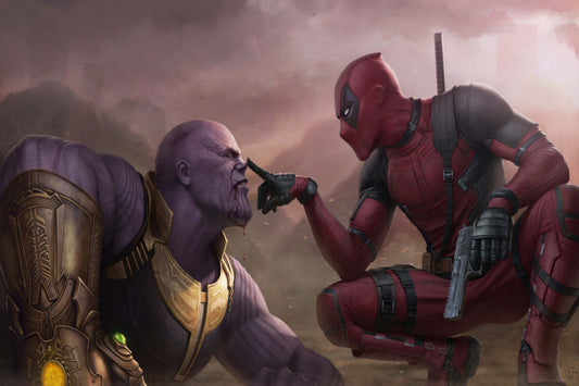Deadpool Vs. Thanos Comic Book Poster Print Wall Art