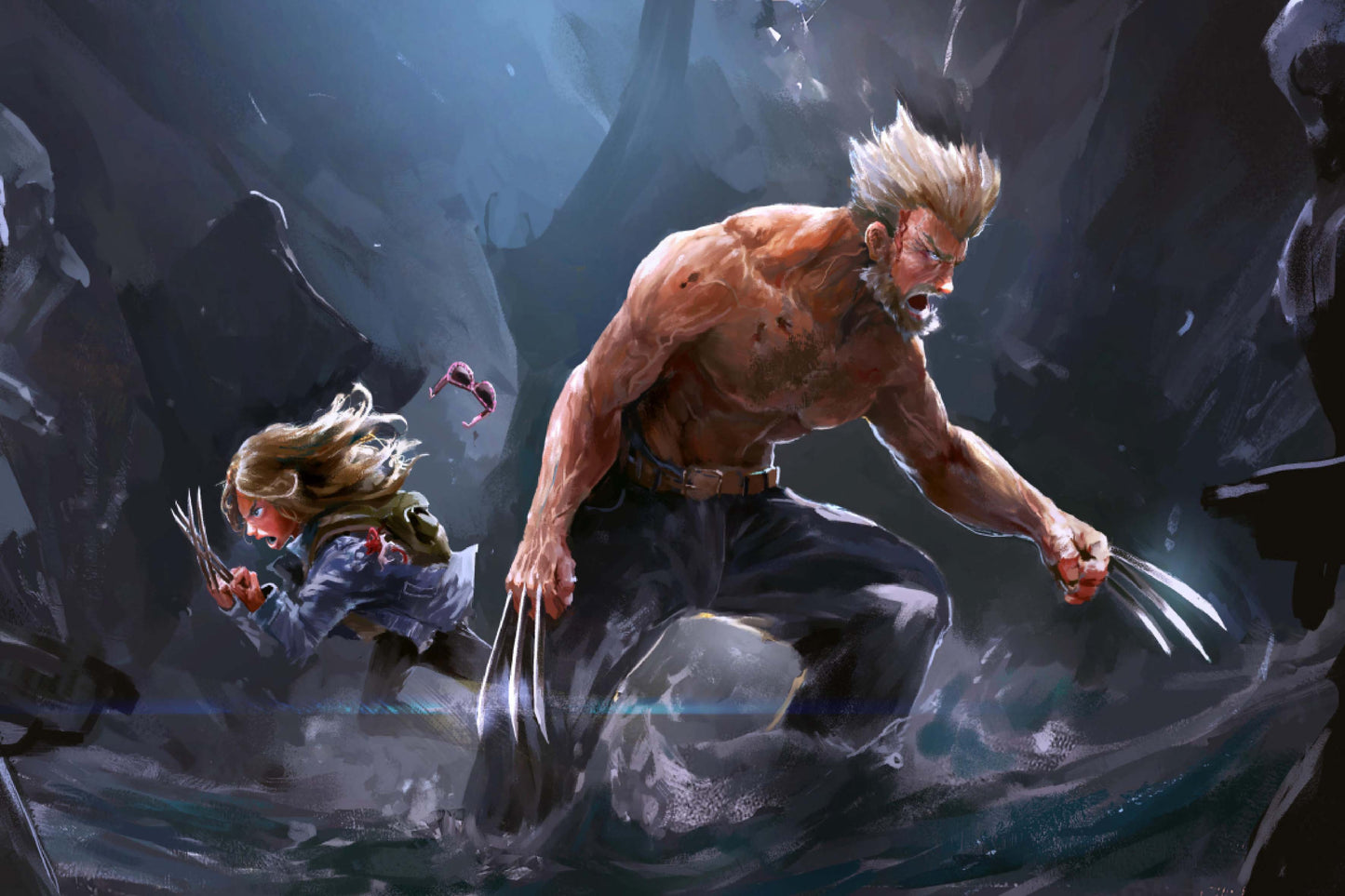 Logan And X Comic Book Poster Print Wall Art