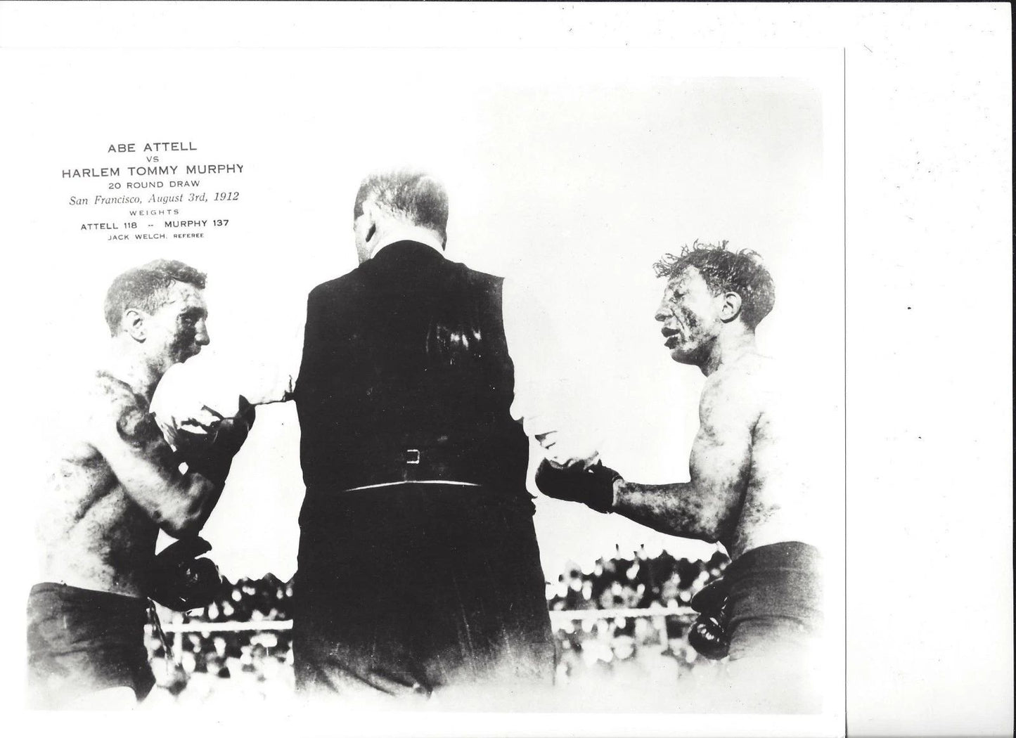Abe Attell Vs Harlem Tommy Murphy Keychain Boxing Picture